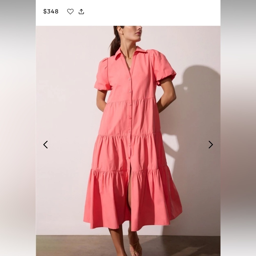 Brochu Walker Havana Dress in Bright Coral XS - Picture 3 of 15